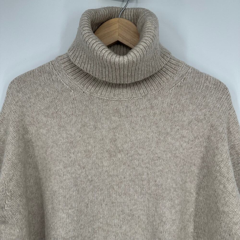 Ralph Lauren Chunky Knit Turtleneck Sweater Preppy Classic Cozy Oversized Beige - Picture 3 of 12